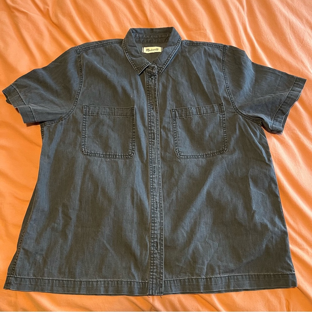 Madewell Casual Button Down Shirt - washed black